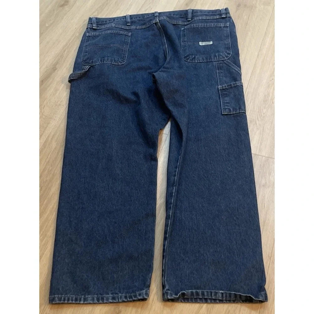 Wrangler Carpenter Jeans Men's 42x30 Blue Denim Straight Leg Pants